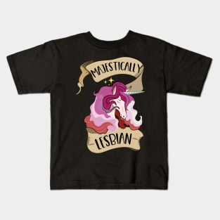 Majestically Lesbian Unicorn Kids T-Shirt